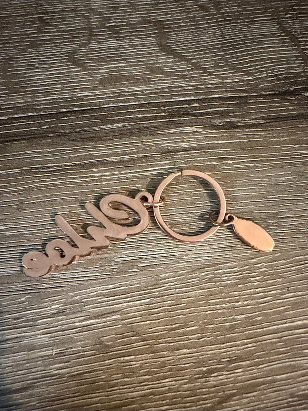 Rose Gold Chloe Script Keychain Great Smoky Mountains Some Rubbing